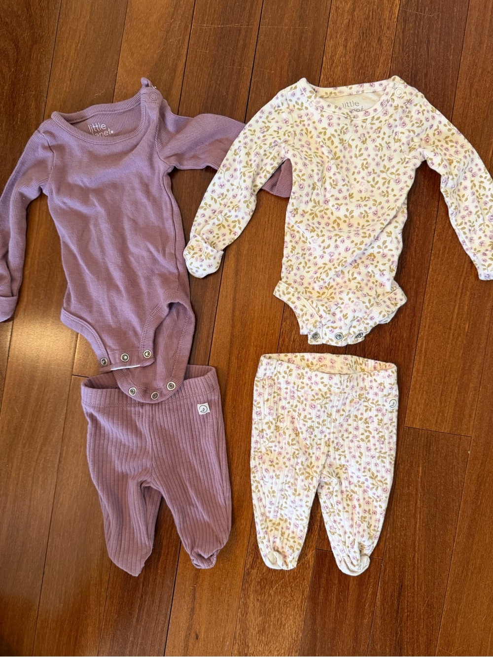 Carter’s Little Planet Matching Sets, Botanic Muse/Plum Purple, Newborn SET OF 4